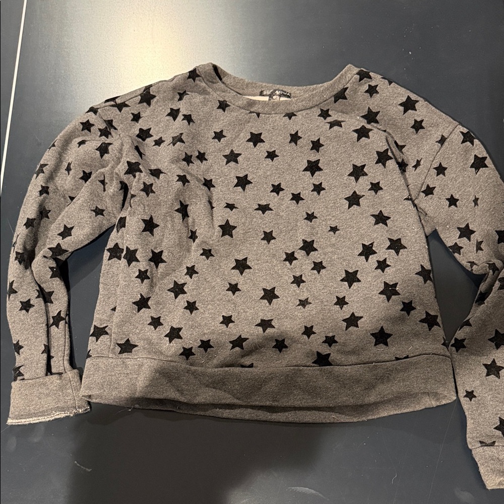Aqua Gray Star Sweatshirt